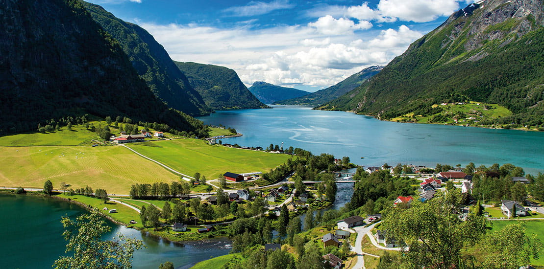 Skjolden has a scenic fjordside setting